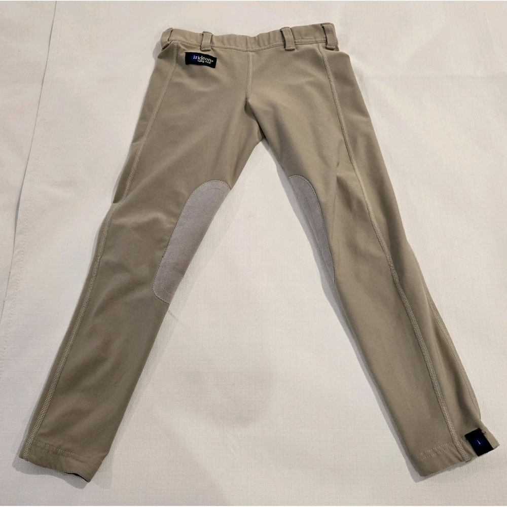 Irodeon‎ Girl's Horseback Riding Stretch Pant  Knee Patches Beige Size Small